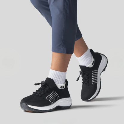 Ortho Stretch Cushion Shoes - Black White