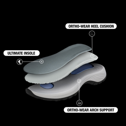Ortho Stretch Cushion Shoes - Midnight Black