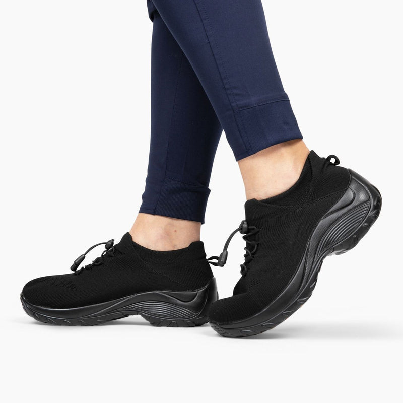 Ortho Stretch Cushion Shoes - Midnight Black